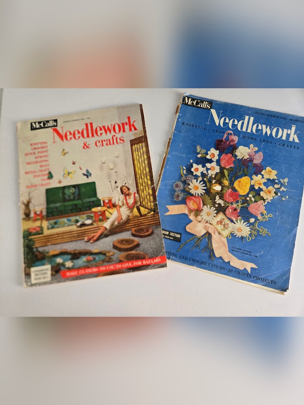 Needlewoman  Needlecraft Magazine Lot Of 2 Vtg
